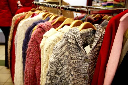 Color style clothes in the shopの写真素材