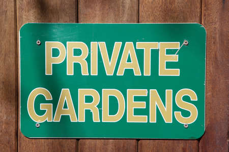 a sign private garden の写真素材