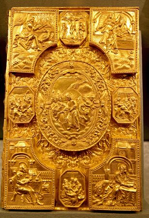A gold bible old bookの写真素材