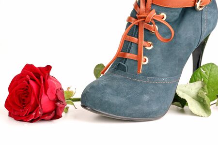 boot and roseの写真素材