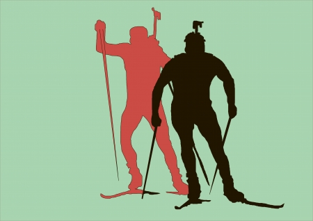 biathlonのイラスト素材