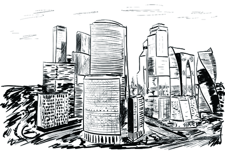 Moscow vector illustration on white background.のイラスト素材