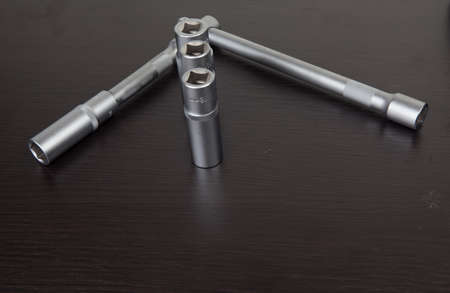 tools on gray background
