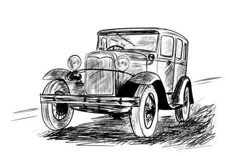 old carのイラスト素材