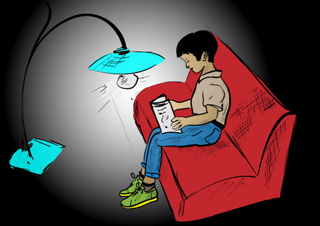 boy readのイラスト素材