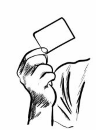 man with a cardのイラスト素材