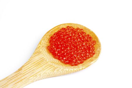 red caviar on white backgroundの写真素材
