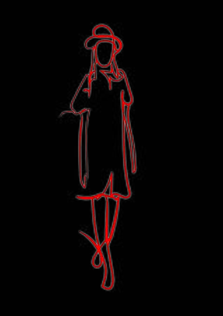 woman in a dress