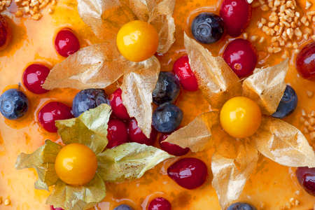 very tasty fruit cake with fruit