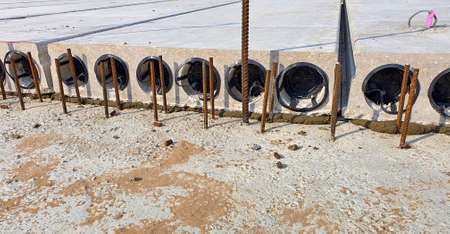 overlap panel on the building site