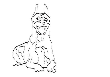 sketch of a dogのイラスト素材