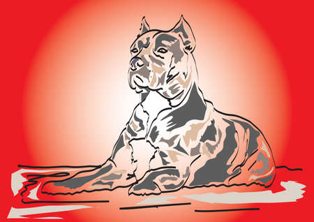illustration of a dogのイラスト素材