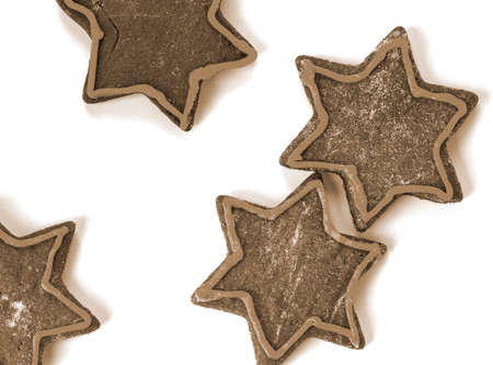 a biscuits stars on white background