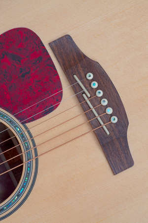 new acoustic guitar close up