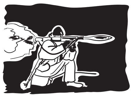 soldiers on the warのイラスト素材