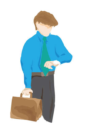 businessman with briefcaseのイラスト素材