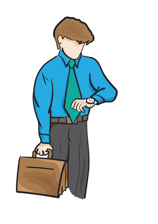 businessman with briefcaseのイラスト素材