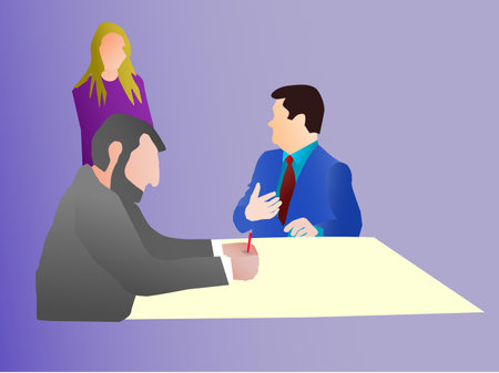 business people in a meeting in the officeのイラスト素材