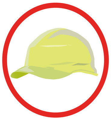 illustration of a construction yellow helmetのイラスト素材