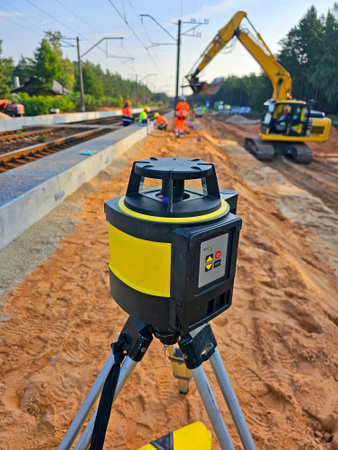 on the building site,excavator at workの写真素材