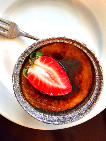 a very tasty cream with strawberries