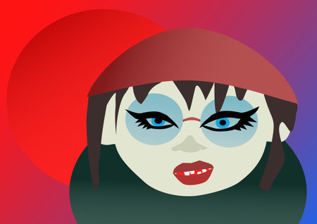 face of the girlのイラスト素材