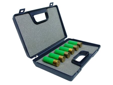 Packing with cartridges  isolated on a white background