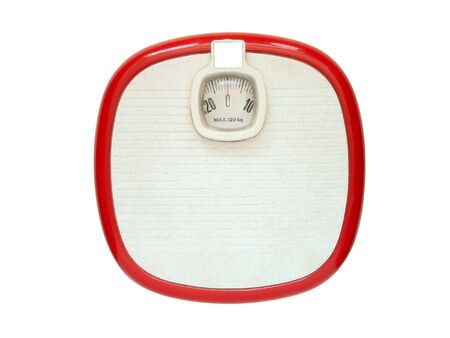 floor scales isolated on a white backgroundの写真素材