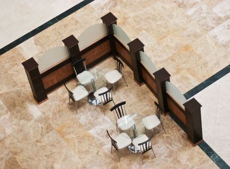 small deserted cafe in the hotel Top Viewの写真素材