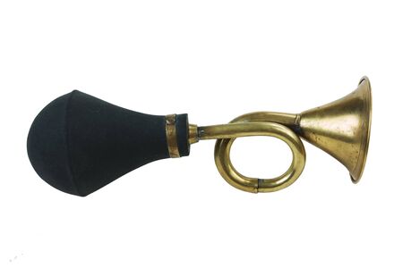 old car horn isolated on a white backgroundの写真素材