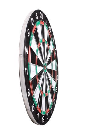 playing darts isolated on whiteの写真素材