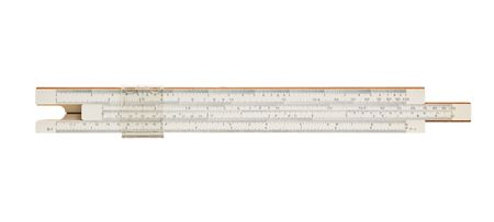 Slide rule isolated on white backgroundの写真素材