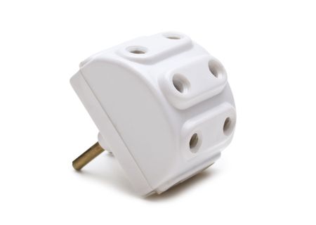 electrical tee isolated on a white backgroundの写真素材