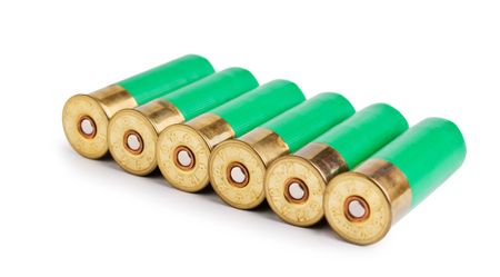 ammunition for hunting rifles isolated on a white backgroundの写真素材