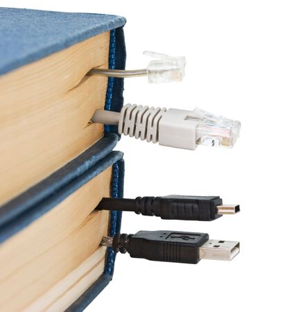 bookmark in the book isolated on a white backgroundの写真素材