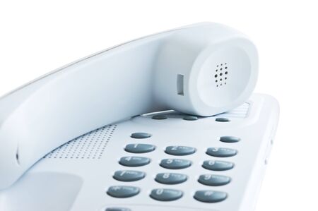 classic phone isolated on a  white backgroundの写真素材