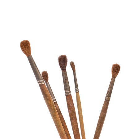 brush drawing isolated on a white backgroundの写真素材