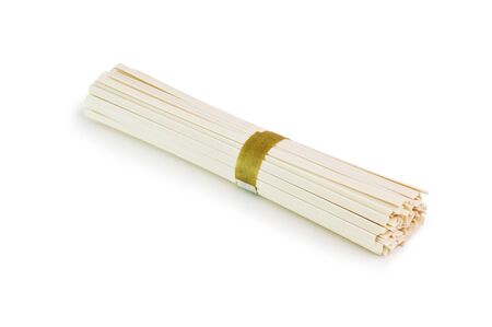 Japanese noodles isolated on a white backgroundの写真素材