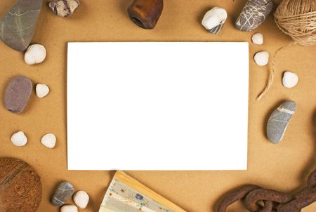 Frames for travel  photos  isolated on  white backgroundの写真素材