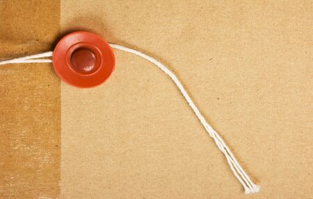 seal on the cardboard close upの写真素材