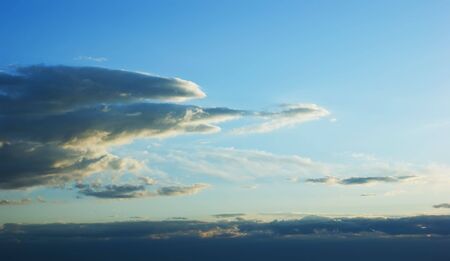 clouds against the blue sky dayの写真素材