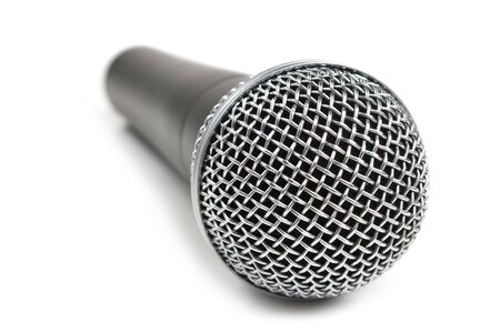 Classic dynamic microphone isolated on white backgroundの写真素材