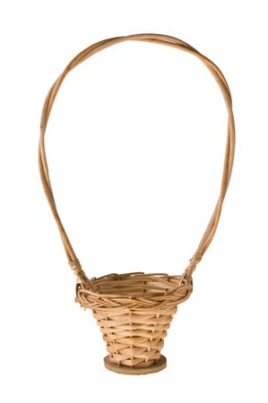 empty basket  isolated on white backgroundの写真素材