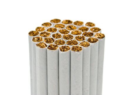 cigarettes isolated on a white backgroundの写真素材