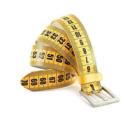 meter belt slimming isolated on a white background