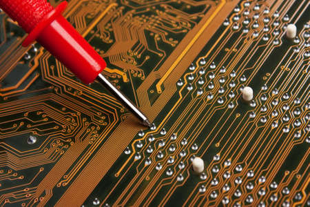 dipstick on the electronic boardの写真素材