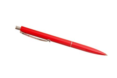 red pen isolated on white backgroundの写真素材