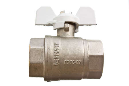 water inlet valve isolated on a white  backgroundの写真素材