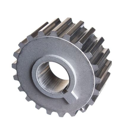 single gear isolated on white backgroundの写真素材