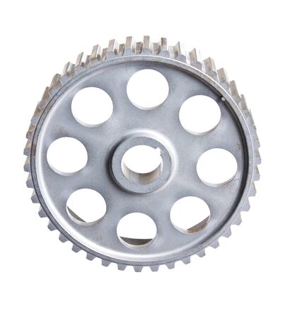 single gear isolated on white backgroundの写真素材
